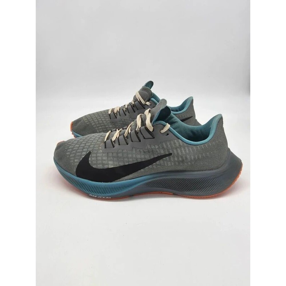 Nike Air Zoom Pegasus 37 By You Womens 8.5 Grey Blue Orange Running CT6720-991